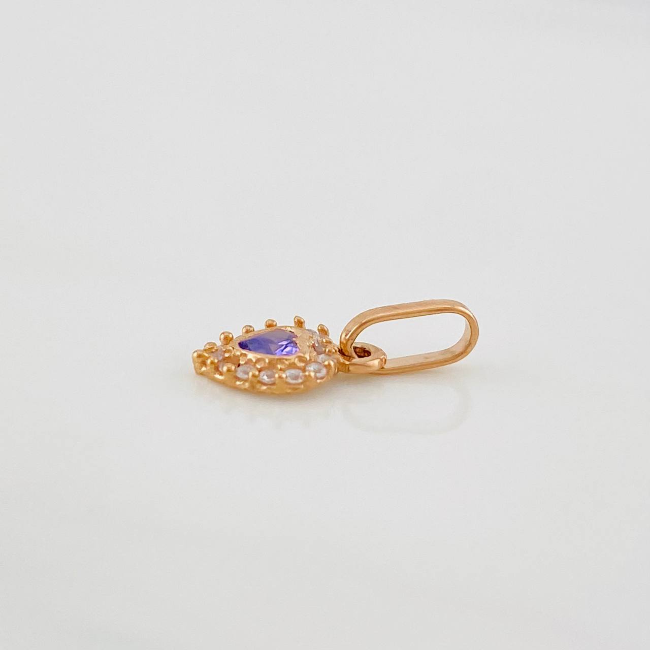 Dije Halo Corazón 0.5g / 1.4cm Oro Rosa 18K