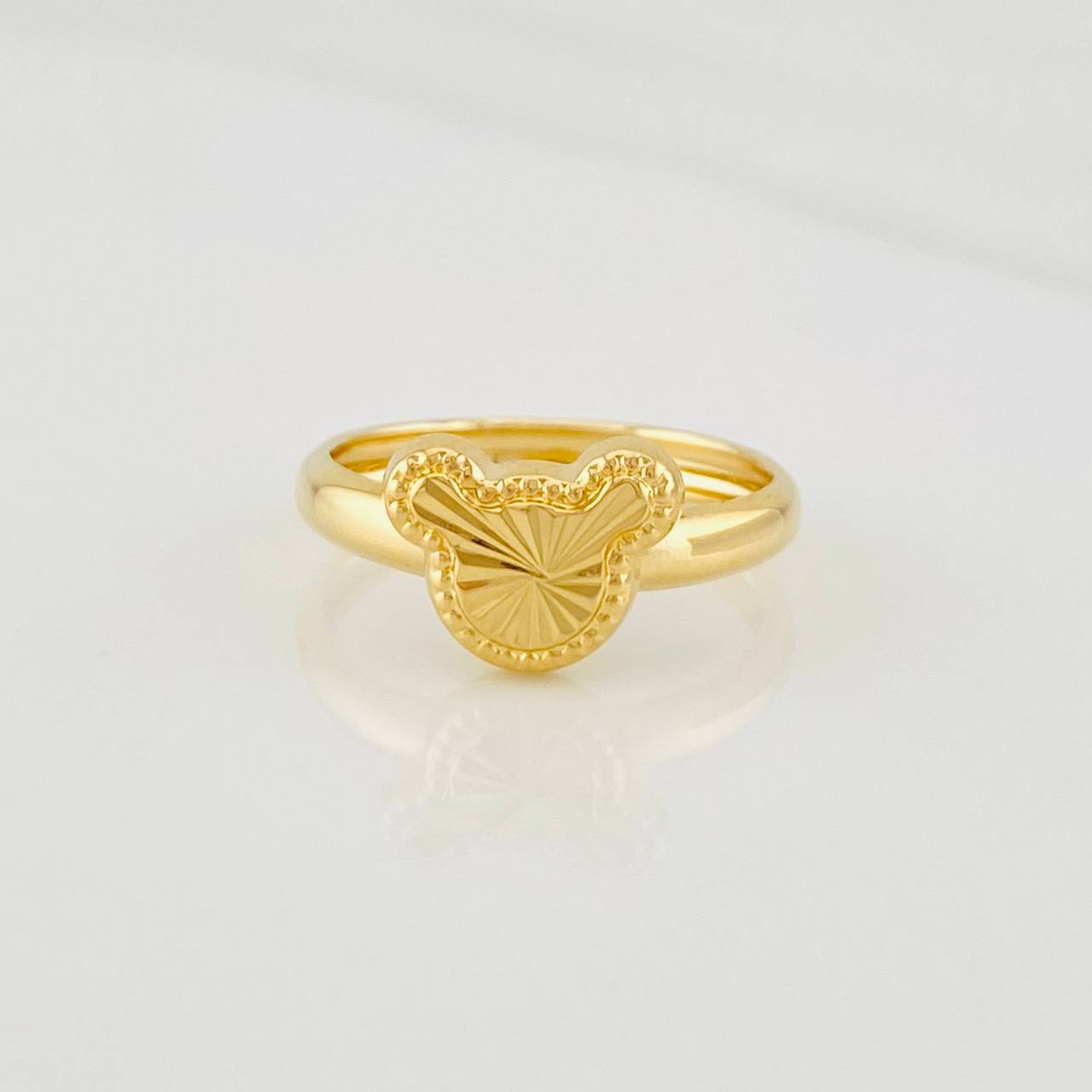 Anillo Raton Diamantado 1g / T5 1/4 Oro Amarillo 18K