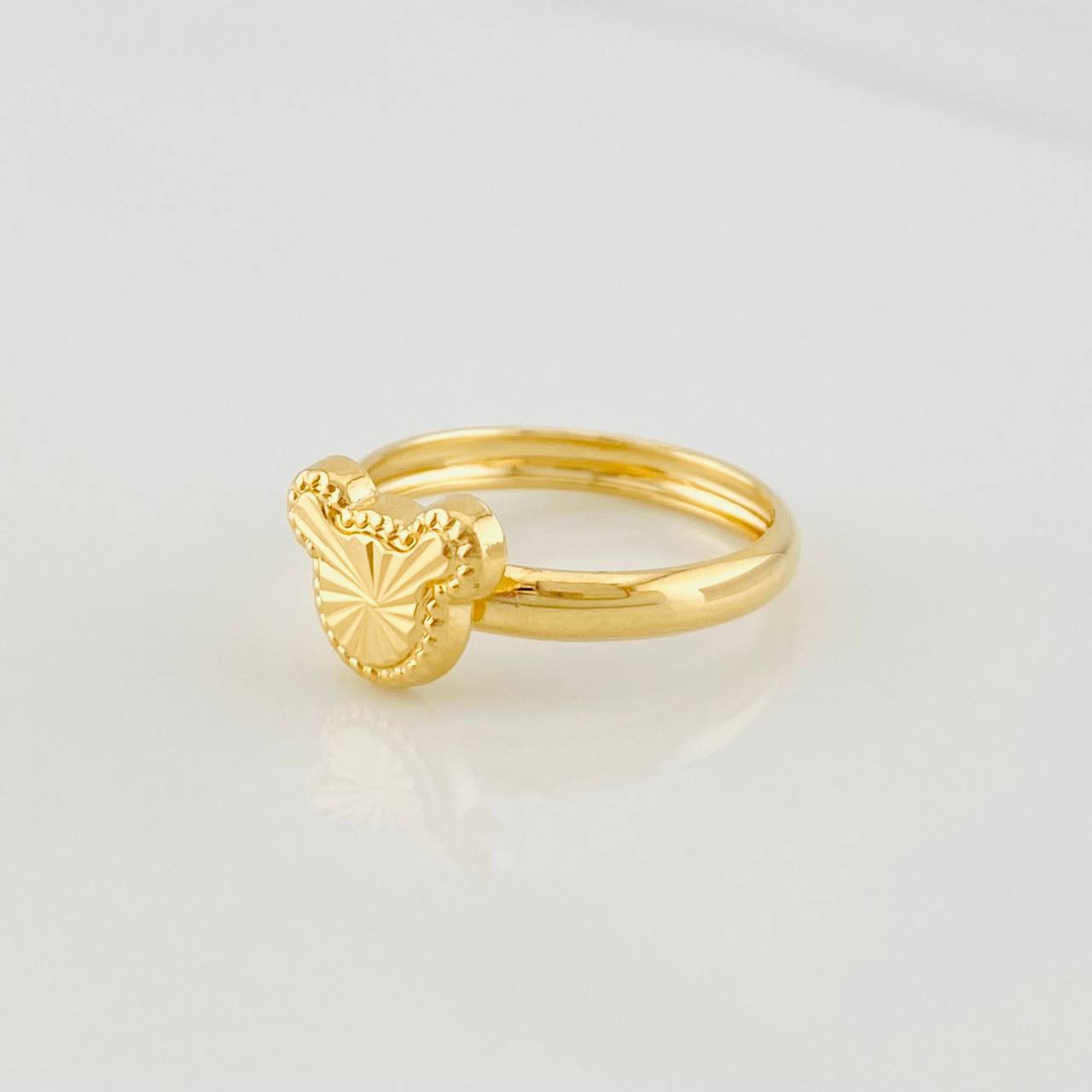 Anillo Raton Diamantado 1g / T5 1/4 Oro Amarillo 18K