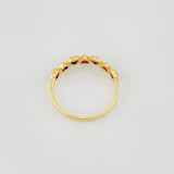 Anillo Corazones 1.75g / T7 Oro Amarillo 18K