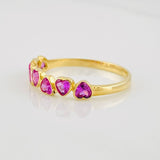 Anillo Corazones 1.85g / T7 3/4 Oro Amarillo 18K