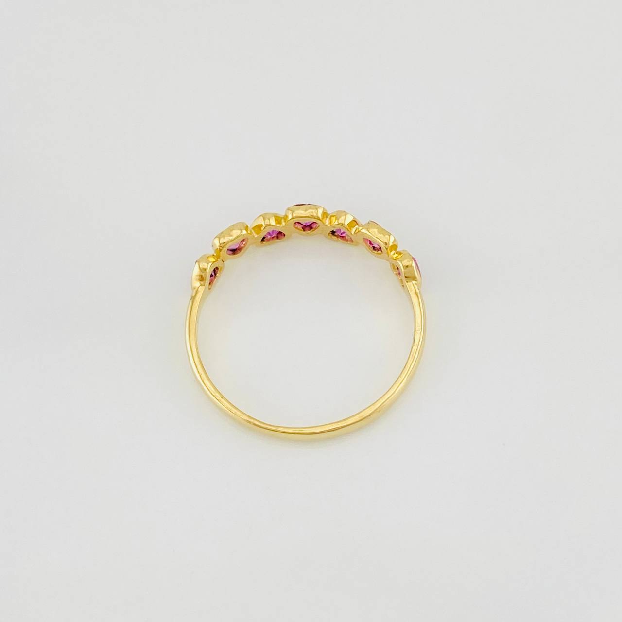 Anillo Corazones 1.85g / T7 3/4 Oro Amarillo 18K