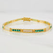 Pulso Tenis Rectangular 10.8g / 19.6cm / 3.3mm Oro Amarillo 18K