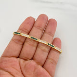 Pulso Tenis Rectangular 10.8g / 19.6cm / 3.3mm Oro Amarillo 18K