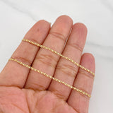 Cadena Escalera Plana 1.3g / 40cm / 1.3mm Tres Oros 18K