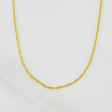 Cadena Singapur 0.9g / 40cm / 0.83mm Oro Amarillo 18K