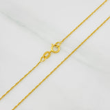Cadena Singapur 0.9g / 40cm / 0.83mm Oro Amarillo 18K