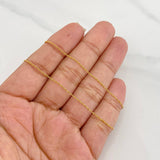 Cadena Singapur 0.9g / 40cm / 0.83mm Oro Amarillo 18K