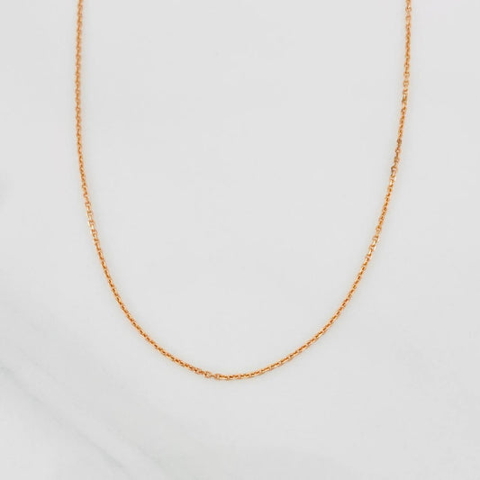Cadena Aro Seguido 1.3g / 50cm / 0.85mm Oro Rosa 18K