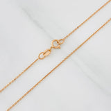 Cadena Aro Seguido 1.3g / 50cm / 0.85mm Oro Rosa 18K
