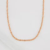 Cadena Morse 3.7g / 40cm / 1.47mm Oro Rosa 18K