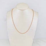 Cadena Morse 3.7g / 40cm / 1.47mm Oro Rosa 18K
