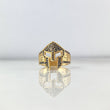 Anillo Casco De Gladiador 9.05gr / T10 / Circones Negros Oro Amarillo *