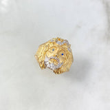 Anillo Rostro de Cristo 11.35gr / T11 / Circones Blancos Azules Dos Oros Amarillo Blanco *