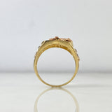 Anillo Herraduras Caballo 6.6gr / T9 1/2 / Circones Blancos Tres Oros *