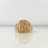 Anillo Herraduras Caballo 6.6gr / T9 1/2 / Circones Blancos Tres Oros *
