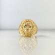 Anillo Leon Circulo 13.05gr / T11 1/2 / Circones Blancos Verdes Oro Amarillo *