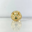 Anillo Leon 6.95gr / T10 / Circones Verdes Oro Amarillo *