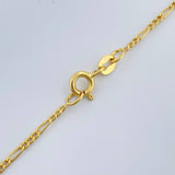 Cadena Figaro 1.45gr / 50cm / 1.43mm Oro Amarillo +1 18K %