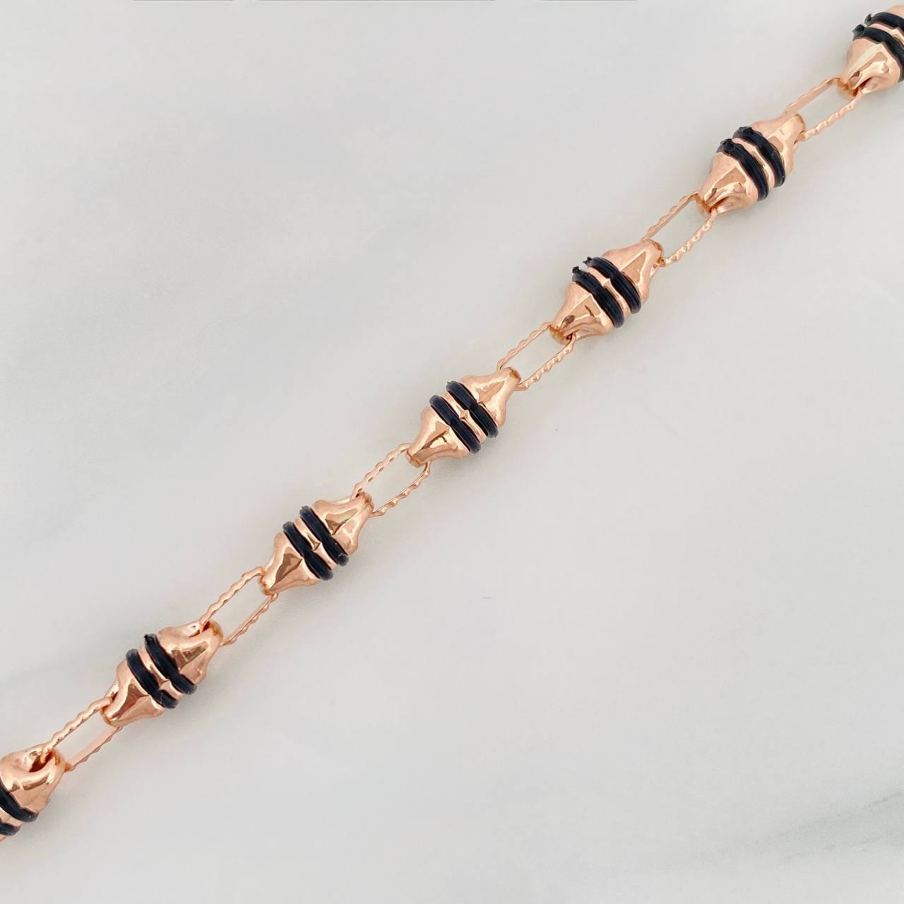 Pulso Rustica Barril 4.8g / 20.05cm / 4.46mm Oro Rosa 18K