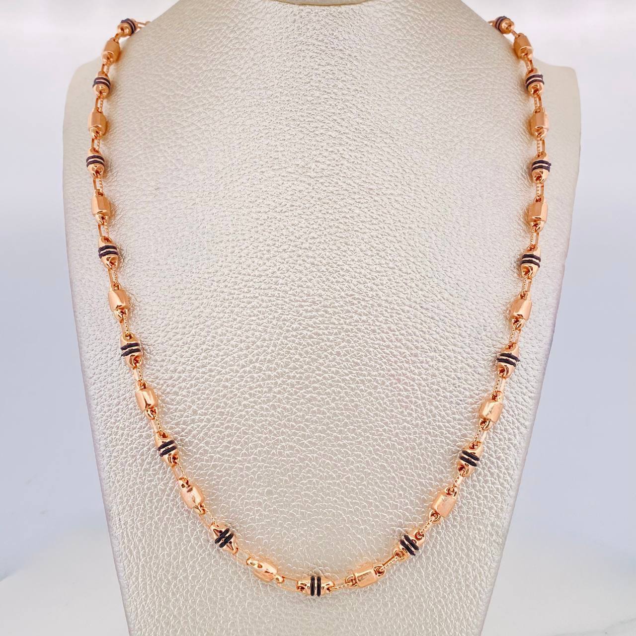 Cadena Rustica Barril 14.55g / 60cm / 4.29mm Oro Rosa 18K