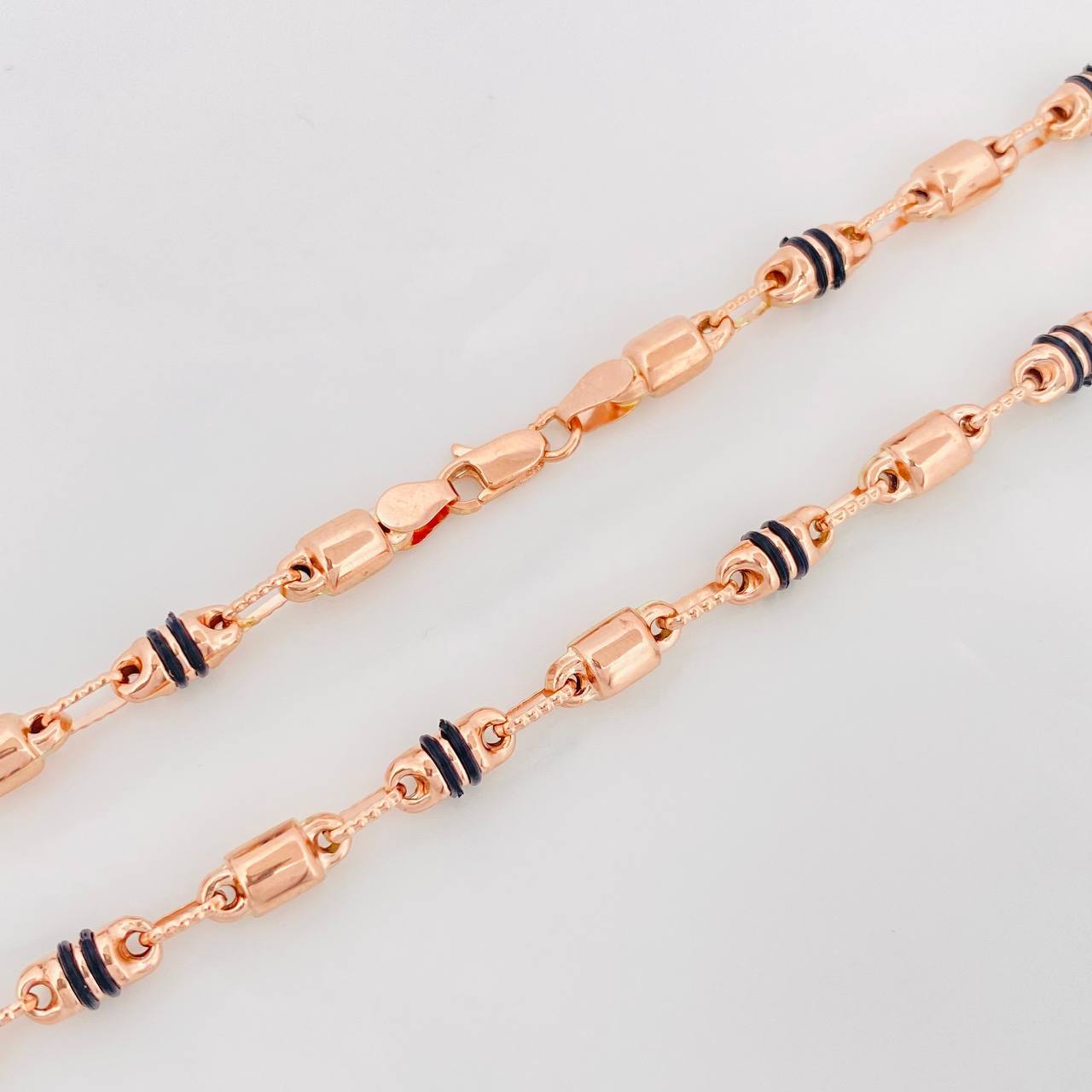 Cadena Rustica Barril 14.55g / 60cm / 4.29mm Oro Rosa 18K