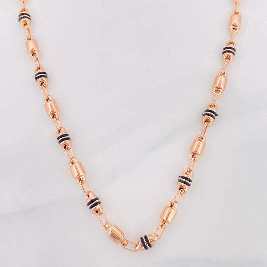 Cadena Rustica Barril 14.55g / 60cm / 4.29mm Oro Rosa 18K