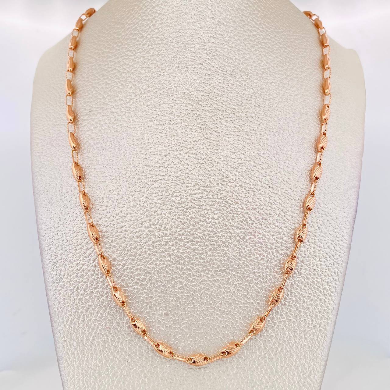 Cadena Rustica Paris 10.8g / 60cm / 3.44mm Oro Rosa 18K