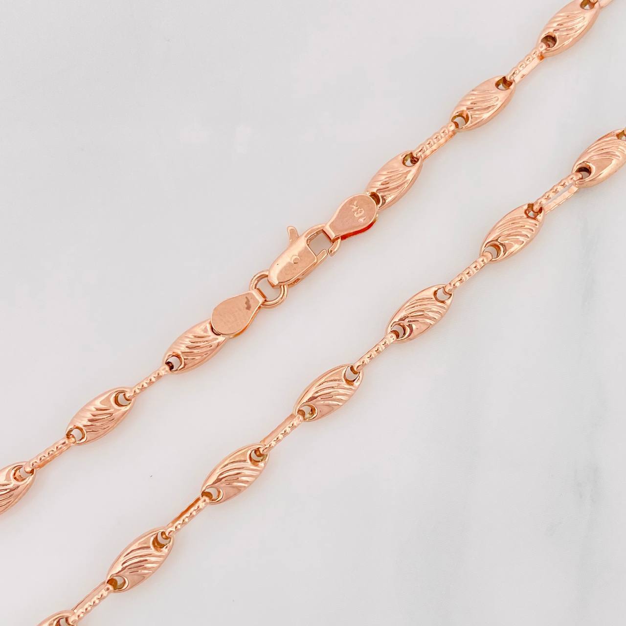 Cadena Rustica Paris 10.8g / 60cm / 3.44mm Oro Rosa 18K