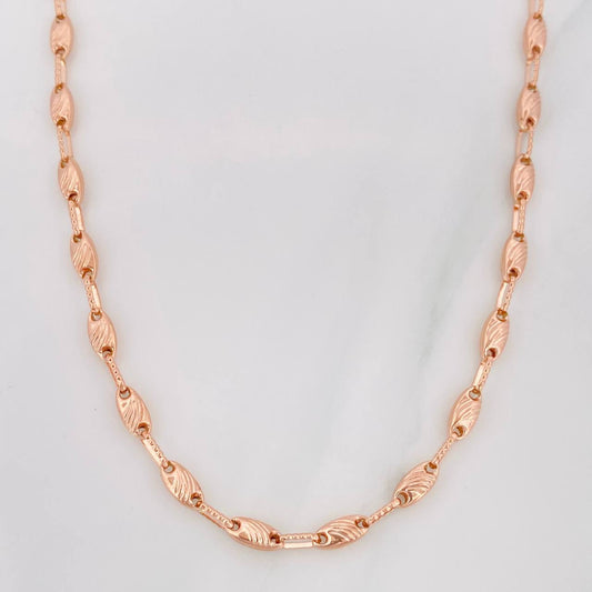 Cadena Rustica Paris 10.8g / 60cm / 3.44mm Oro Rosa 18K