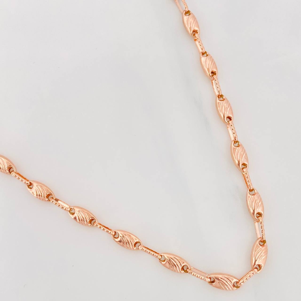 Cadena Rustica Paris 10.8g / 60cm / 3.44mm Oro Rosa 18K