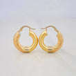 Candongas Lady 4.25g / 2cm Dos Oros Amarillo Blanco 18K
