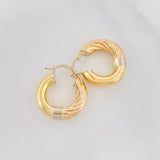 Candongas Lady 4.25g / 2cm Dos Oros Amarillo Blanco 18K