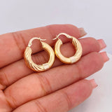 Candongas Lady 4.25g / 2cm Dos Oros Amarillo Blanco 18K