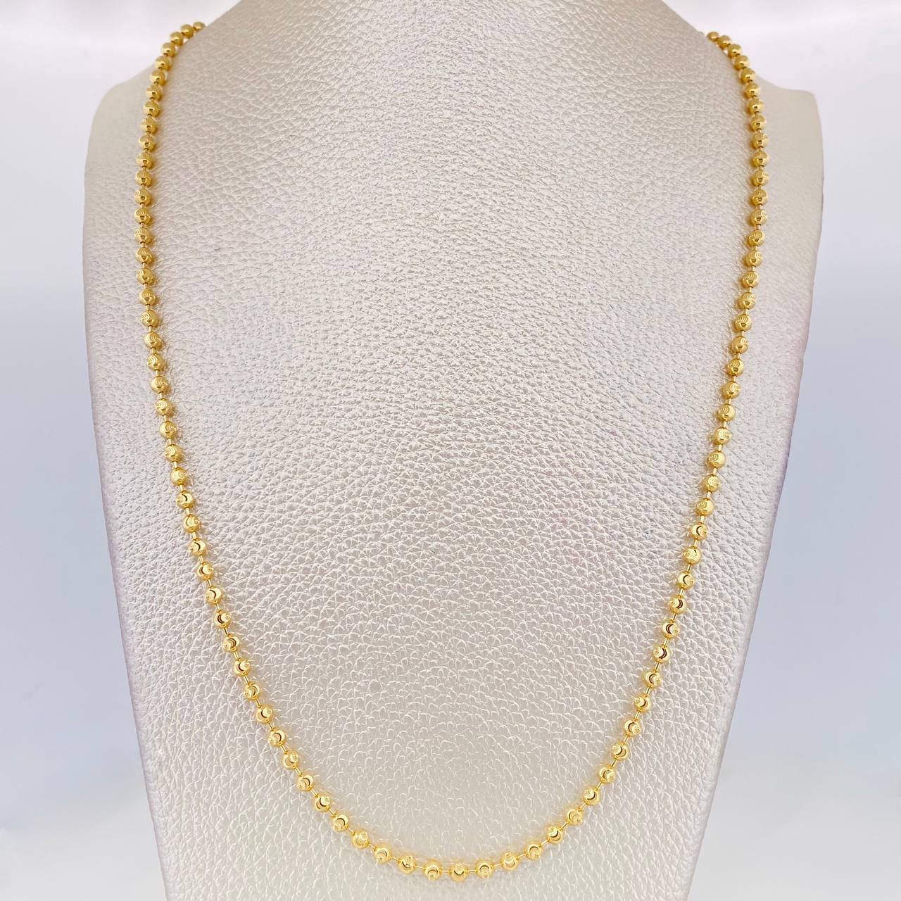Cadena Militar Media Luna 10.5g / 50cm / 2.32mm Oro Amarillo 18K