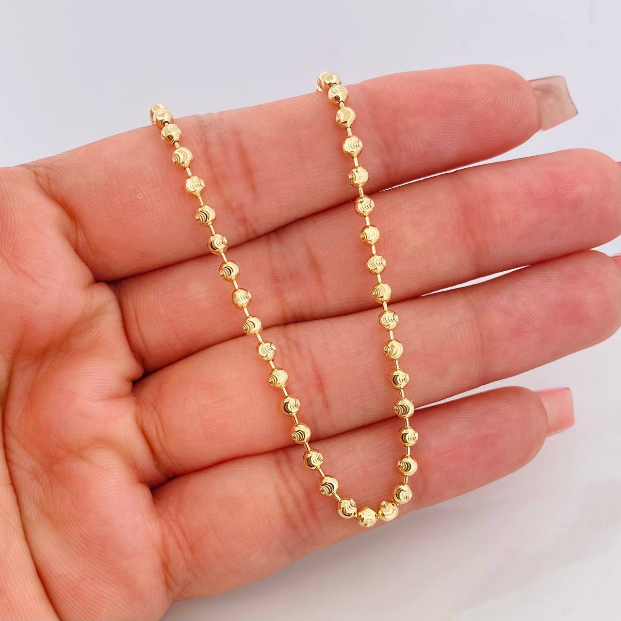 Cadena Militar Media Luna 10.5g / 50cm / 2.32mm Oro Amarillo 18K