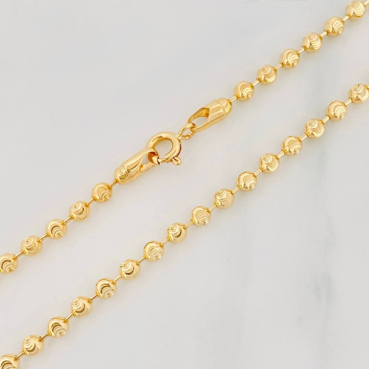 Cadena Militar Media Luna 10.5g / 50cm / 2.32mm Oro Amarillo 18K