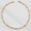 Tobillera Rustica Eslabon 4.85g / 26cm / 3.22mm Oro Rosa 18K