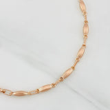 Tobillera Rustica Eslabon 4.85g / 26cm / 3.22mm Oro Rosa 18K