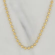 Cadena Militar Media Luna 13.9gr / 56cm / 4mm Oro Amarillo 18K