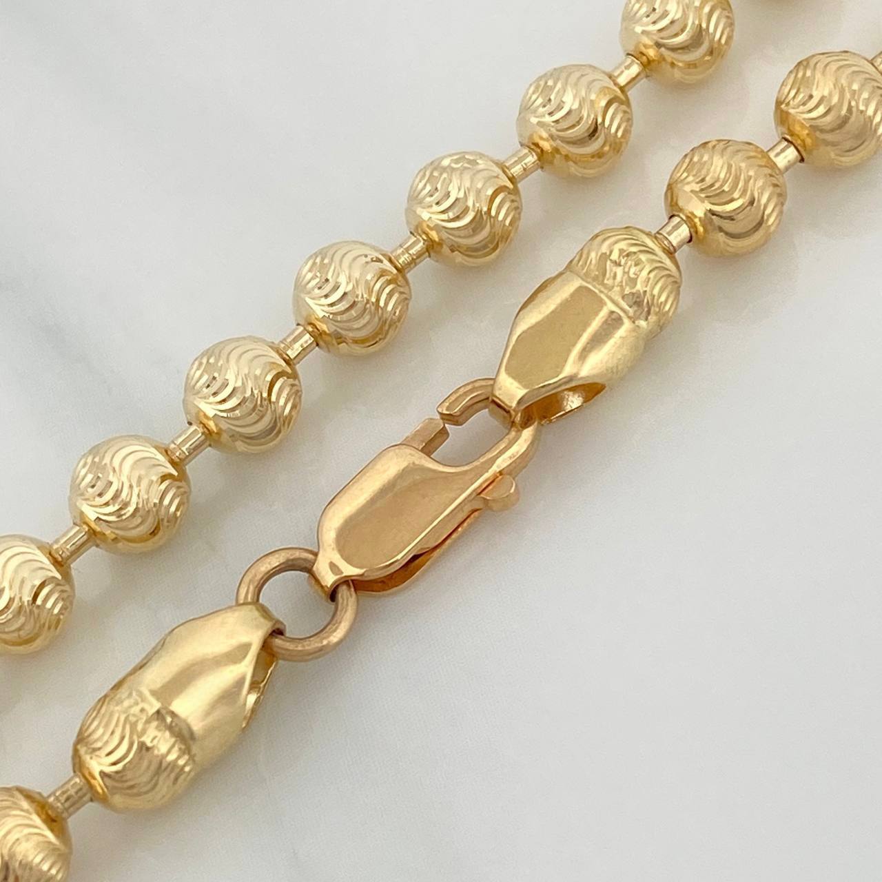 Cadena Militar Media Luna 23.35gr / 62cm / 5mm Oro Amarillo Nac.Esp. 18K $