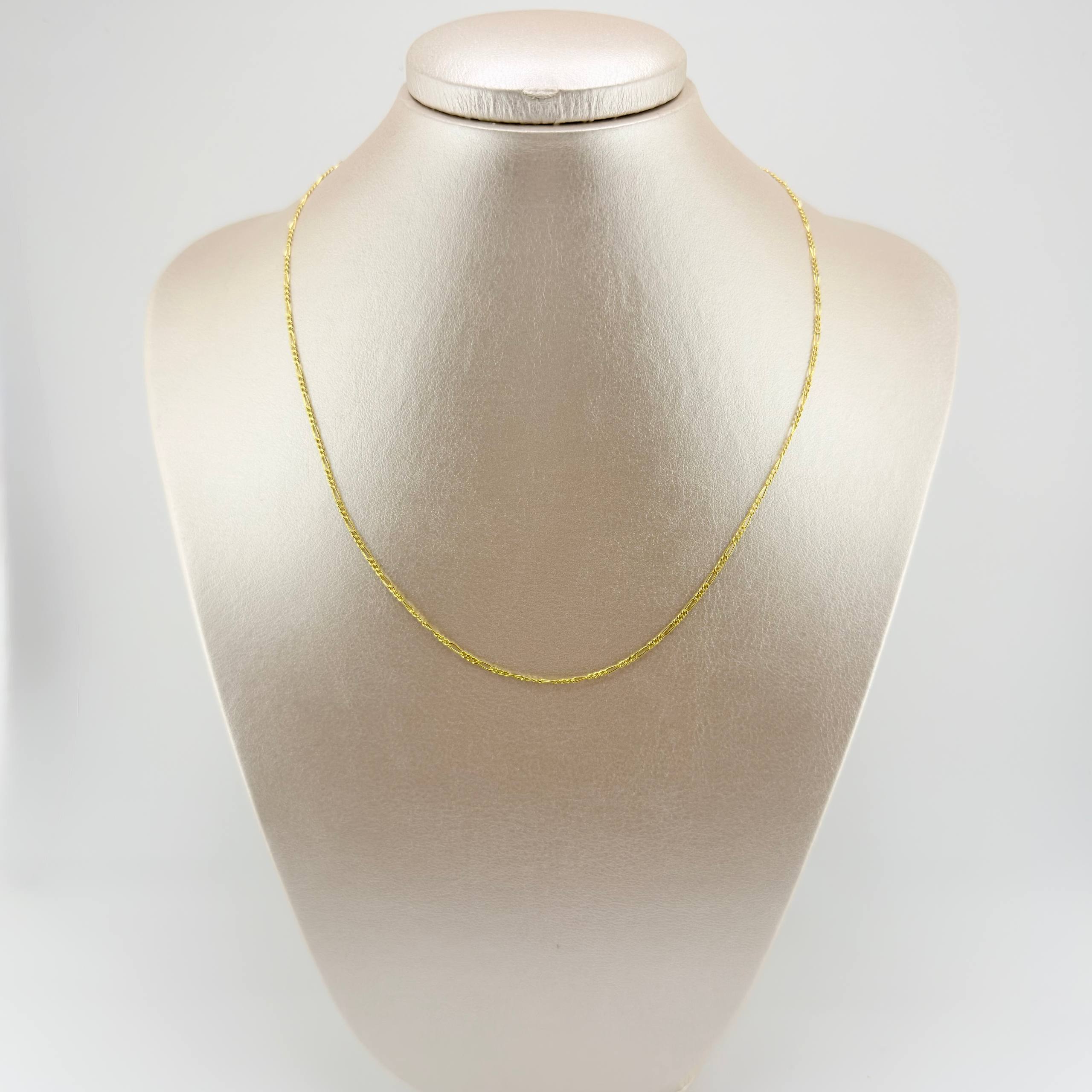 Cadena Figaro 1.3gr / 45cm / 1.4mm Oro Amarillo +1 18K *