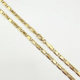 Cadena Plana 7.65gr / 60cm / 3.8mm Oro Amarillo +3 18K ©
