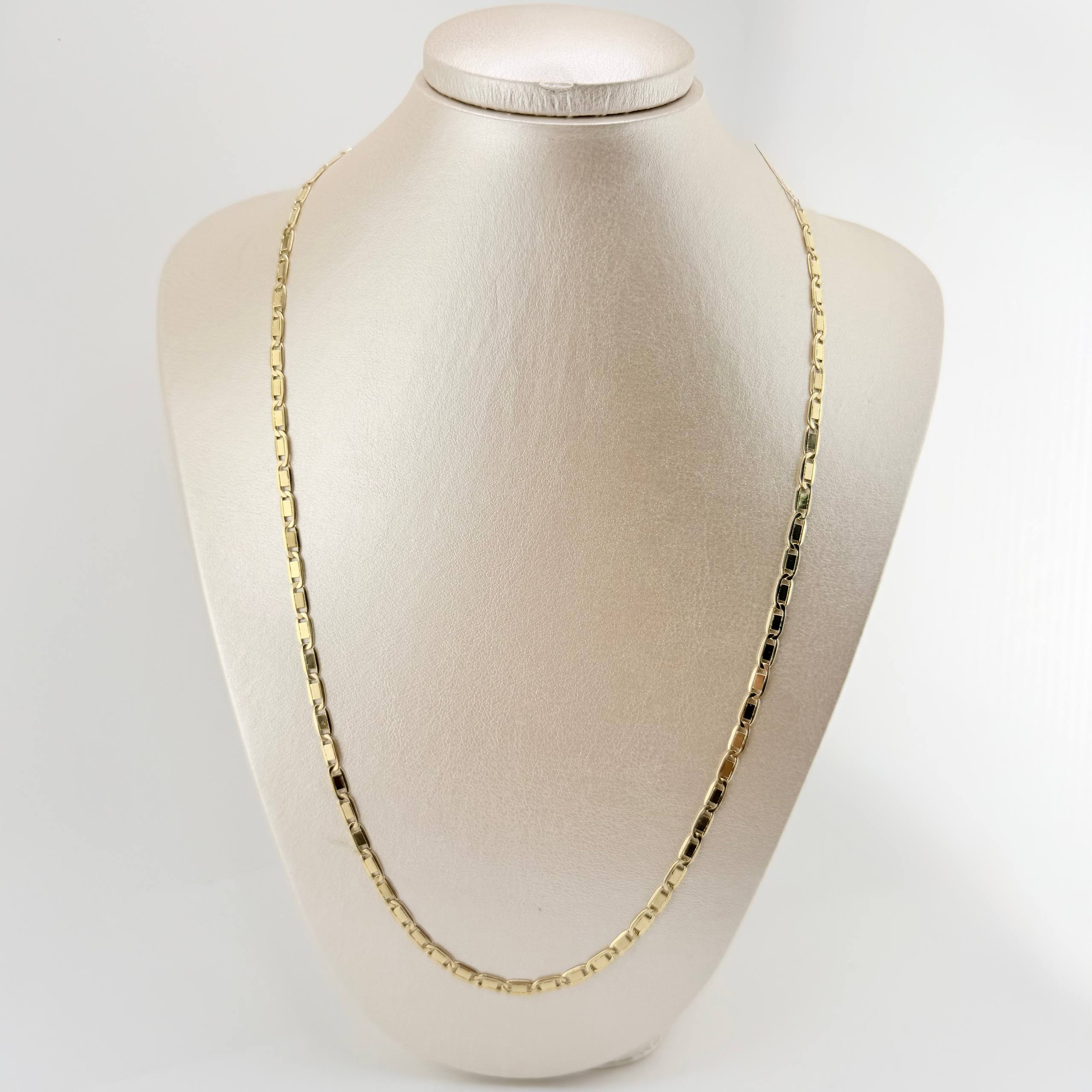 Cadena Plana 7.65gr / 60cm / 3.8mm Oro Amarillo +3 18K ©