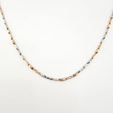 Cadena Rustica 13.45gr / 60cm / 2.8mm Dos Oros Blanco Rosa 18K ©