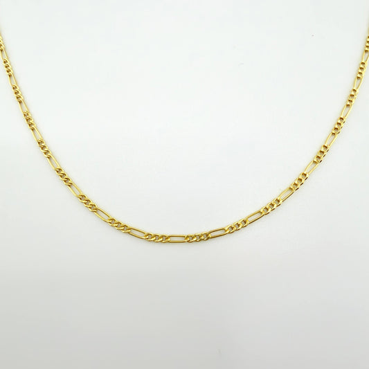 Cadena Figaro 2.5gr / 45cm / 2.3mm Oro Amarillo +1 18K