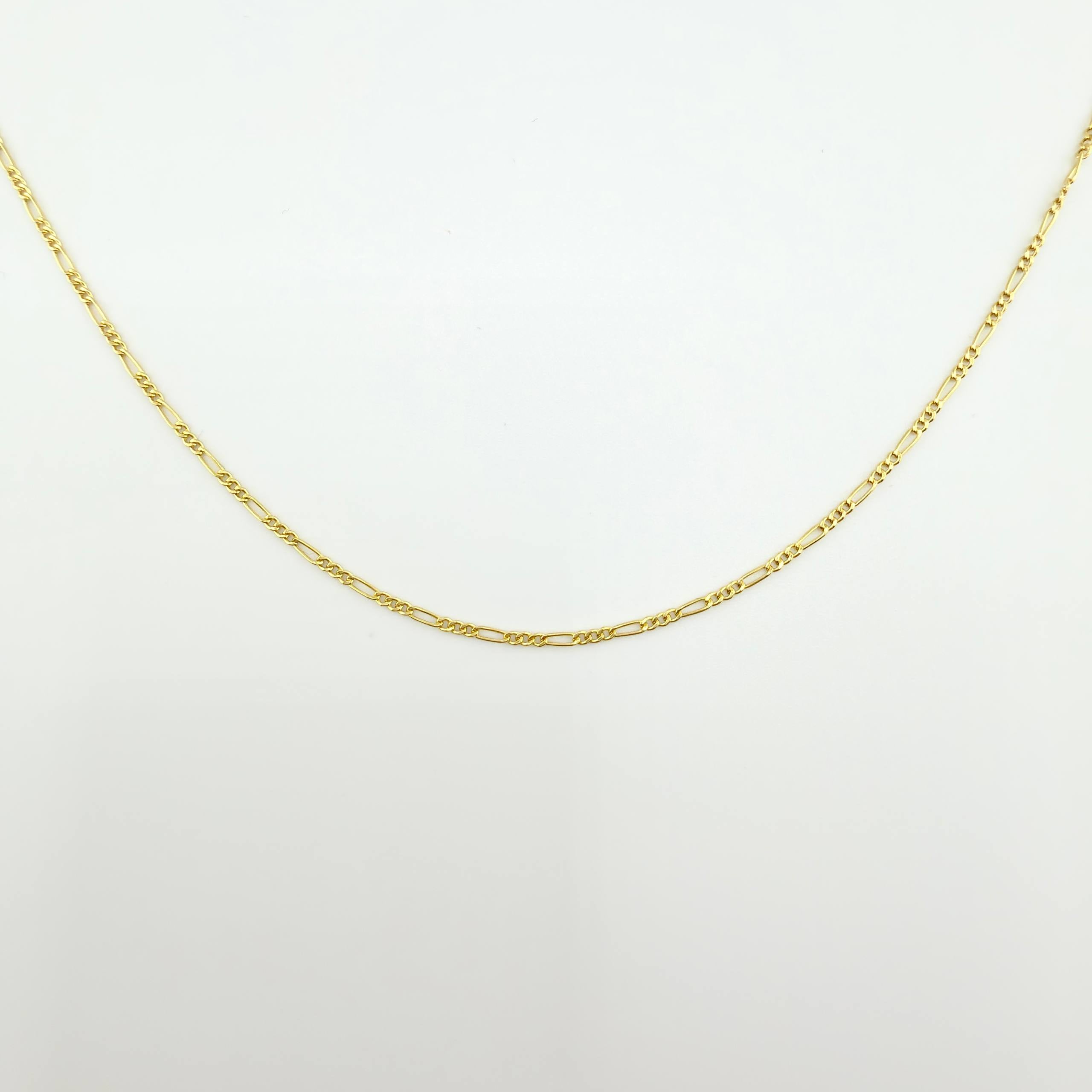 Cadena Figaro 1.75gr / 60cm / 1.5mm Oro Amarillo +1 18K ©