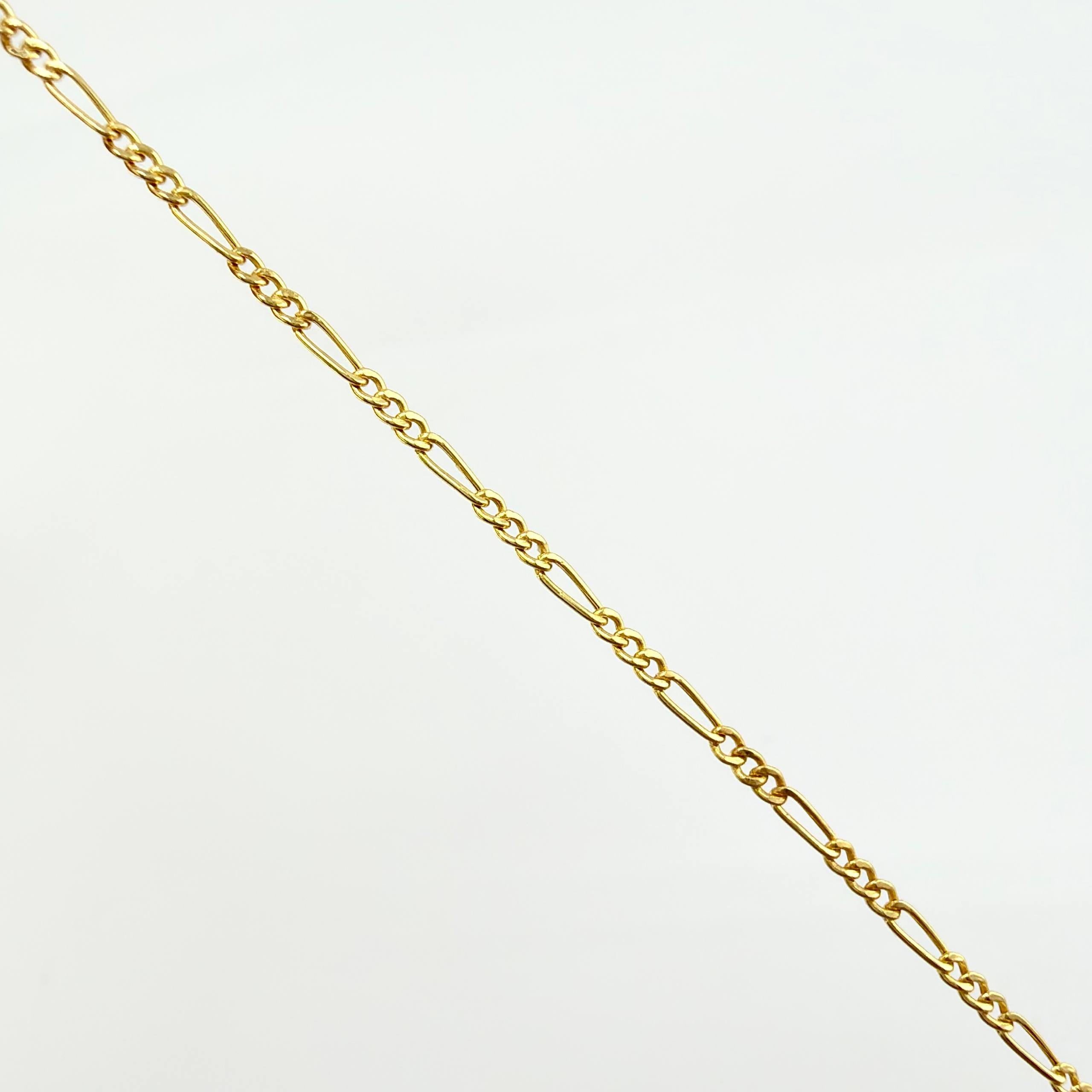Cadena Figaro 1.7gr / 60cm / 1.4mm Oro Amarillo +1 18K
