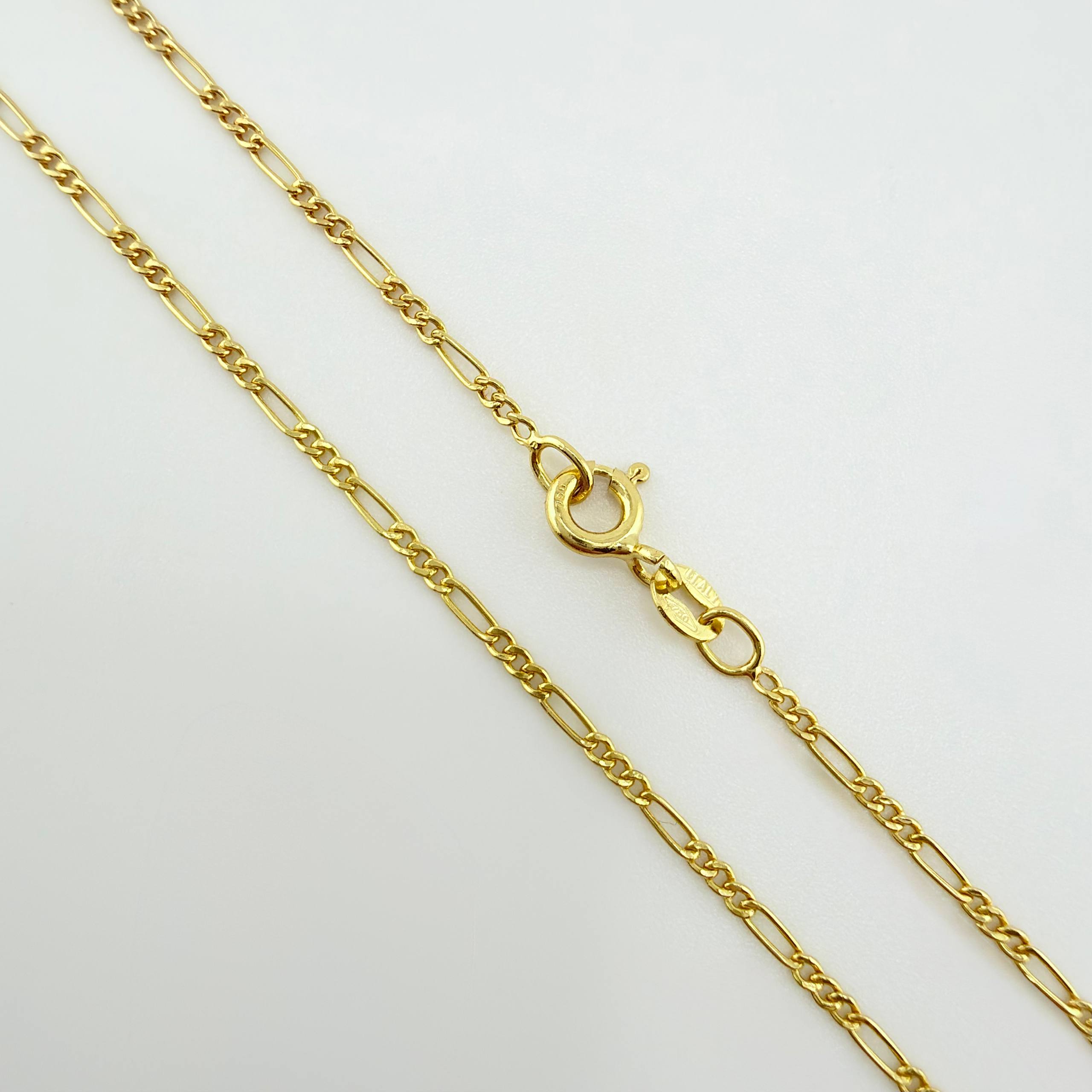 Cadena Figaro 1.7gr / 60cm / 1.4mm Oro Amarillo +1 18K