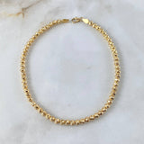 Pulso Militar 8.65gr / 22cm / 3.8mm Diamantado Oro Amarillo 18K *
